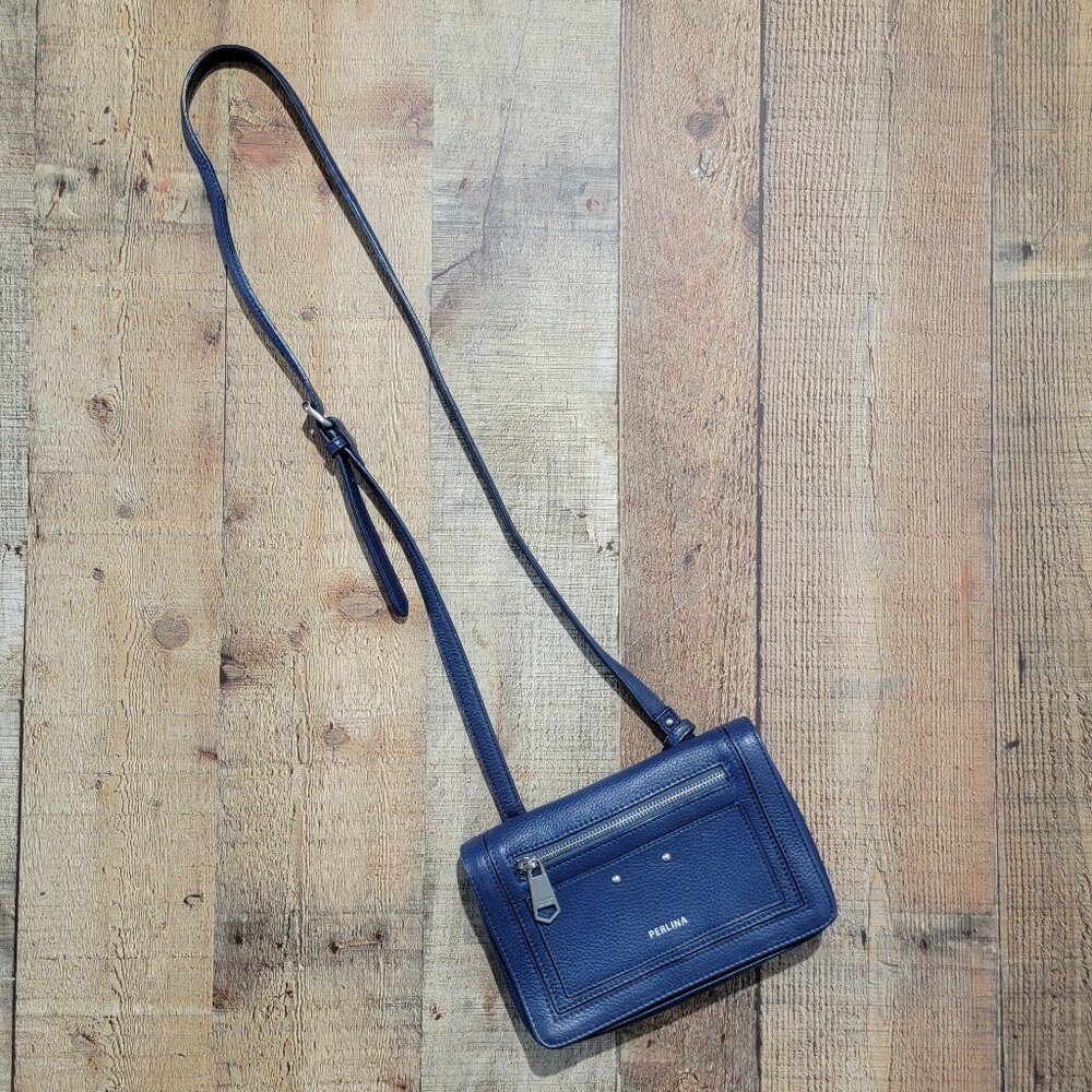 Perlina Navy Blue Crossbody Bag